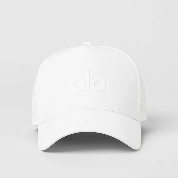 Alo White Baseball Cap Unisex - Picture 2 of 11